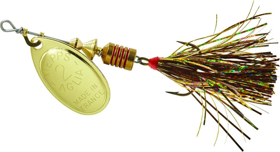 Mepps Fishing Lure B2FT G-BRG Aglia Flashabou In-Line Spinner 1/6 oz