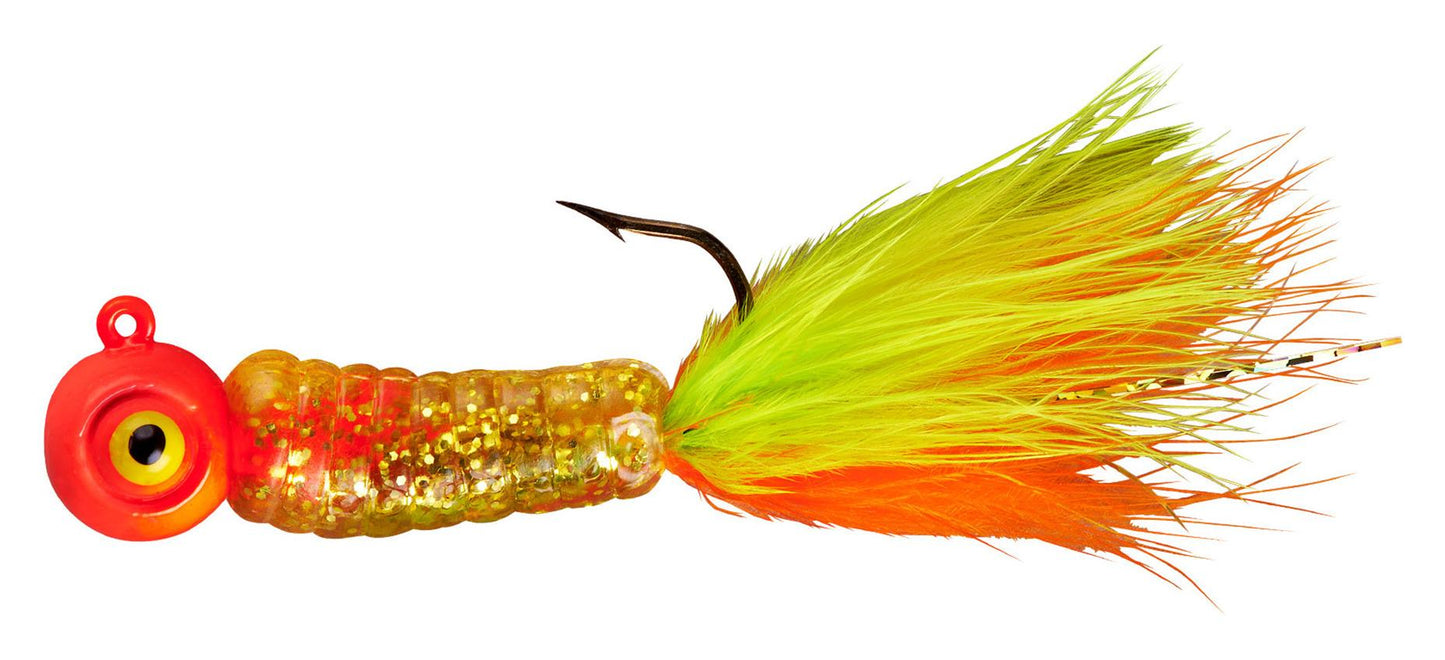 Lindy LFEG306 Fuzz-E-Grub Jig 2" 1/8 oz Gold Strike 2 Per Pack