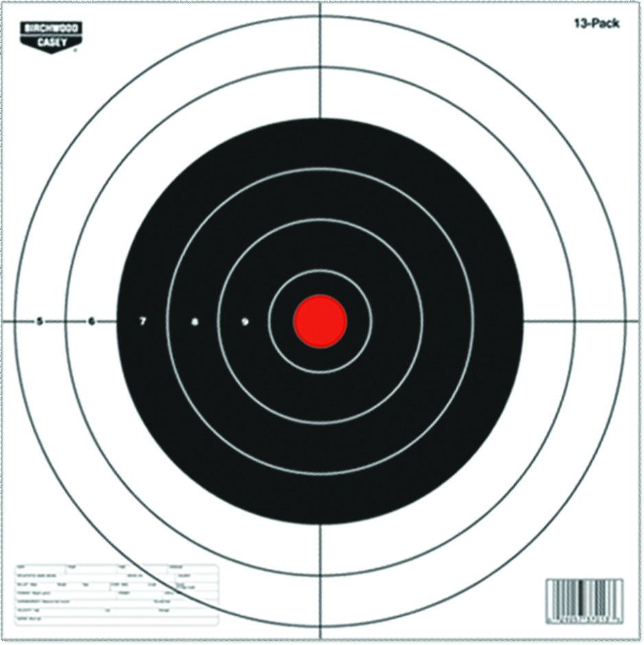 Birchwood Casey 37013 Eze-Scorer Bullseye 12" Paper Target 13/Pk