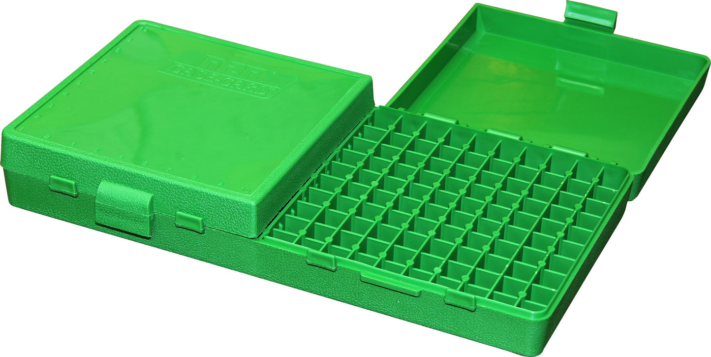 MTM P200-9-10 Ammo Box 200 Round Flip-Top 9mm 380 ACP, Green