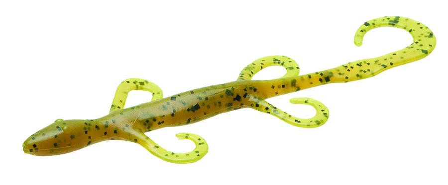 Zoom 002012 Lizard 6 Inch Fishing Lure 9 Per Package Chartreuse Pumpkin