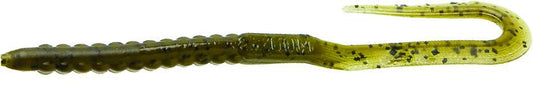 Zoom 001025 U-Tale Worm 6 3/4 Inch Fishing Lure 20 Per Package Green Pumpkin