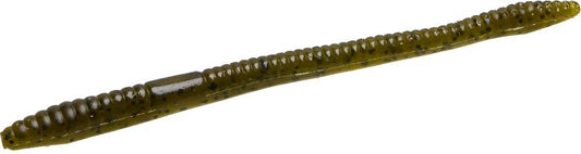 Zoom 004025 Finesse Worm 4 1/2 Inch Fishing Lure 20 Per Package Green Pumpkin