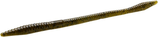 Zoom 006025 Trick Worm 6 1/2 Inch Fishing Lure 20 Per Package Green Pumpkin