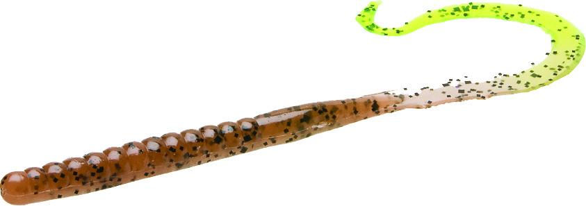 Zoom 009015 Mag II Ribbon Tail Worm 9" 20Pk Pumpkin Chartreuse