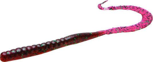 Zoom 009021 Mag II Ribbon Tail Worm 9 Inch Fishing Lure 20 Per Package Red Bug