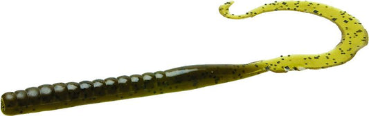 Zoom 009025 Mag II Ribbon Tail Worm 9" 20Pk Green Pumpkin