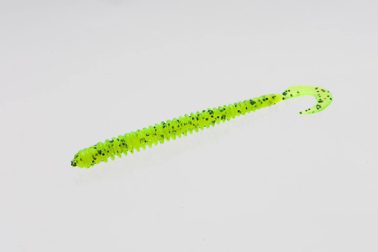 Zoom 017009 Dead Ringer Finesse Worm 4" 20Pk Chartreuse Pepper