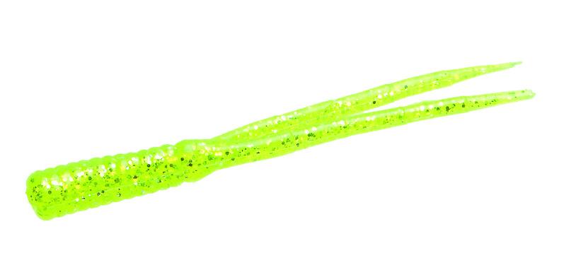 Zoom 008047 Split Tail Trailer 4" 20Pk Chartreuse Glitter