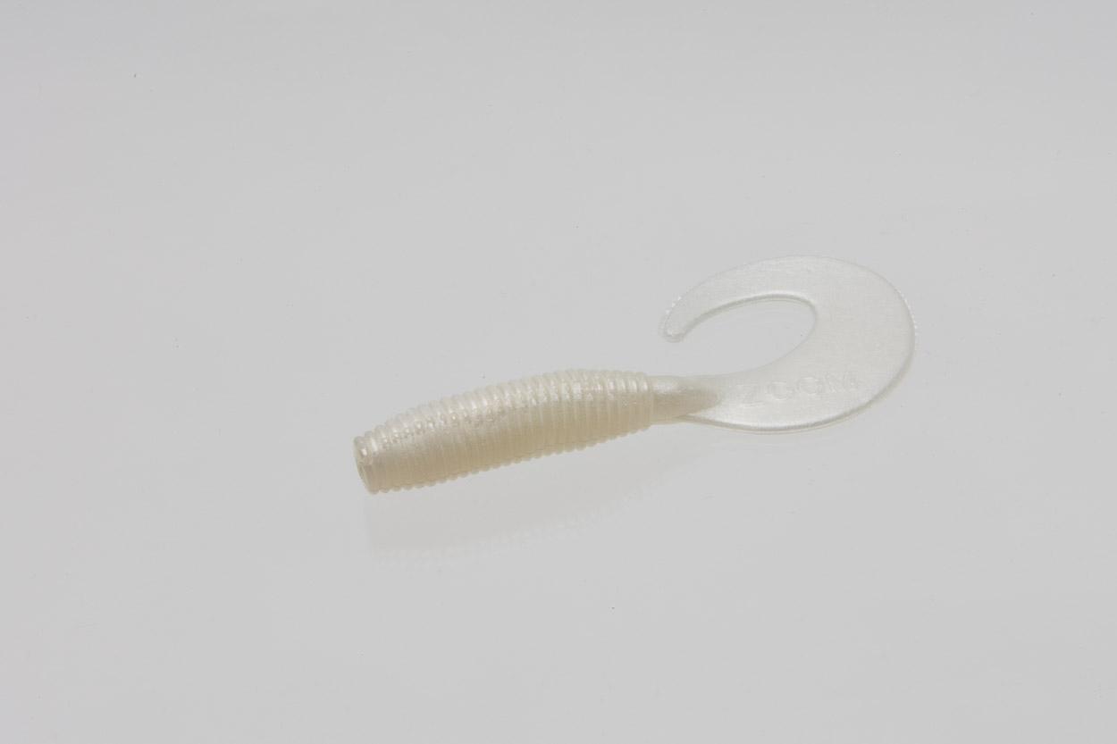 Zoom 011045 Fat Albert Curly Tail Grub 3" 10 Per Pack White Pearl