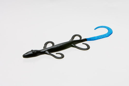 Zoom 002124 Lizard 6" 9 Per Pack Black Blue Tail