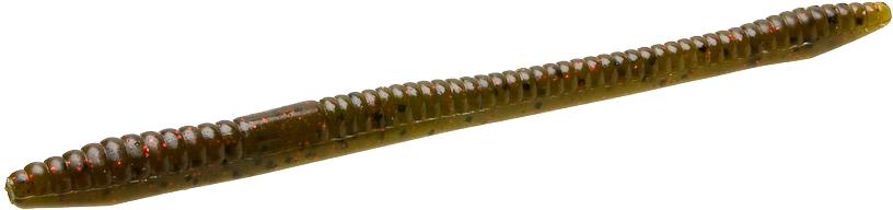 Zoom 004202 Finesse Worm 4 1/2" 20Pk Green Pumpkin Red