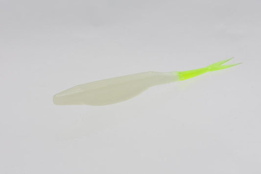 Zoom 023190 Super Fluke 5 1/4" 10 Per Pack Glow Chartreuse Tail