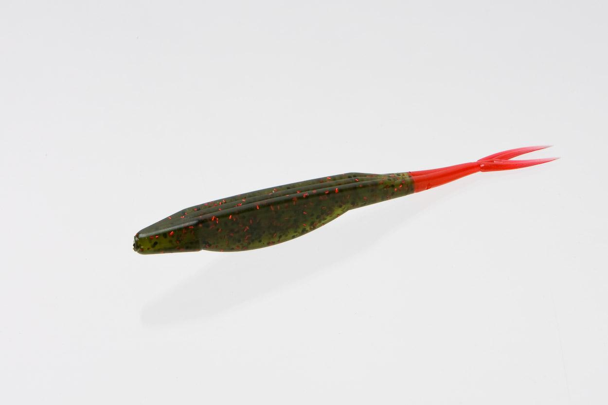 Zoom 023188 Super Fluke 5 1/4" 10 Per Pack Avocado Red Tail