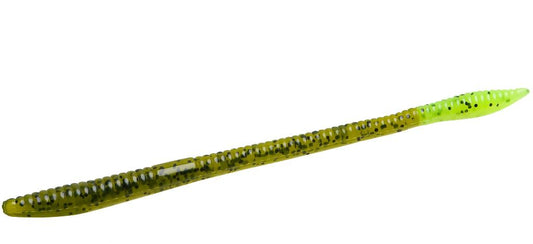 Zoom 006051 Trick Worm 6 1/2" 20Pk Watermelon Chartreuse