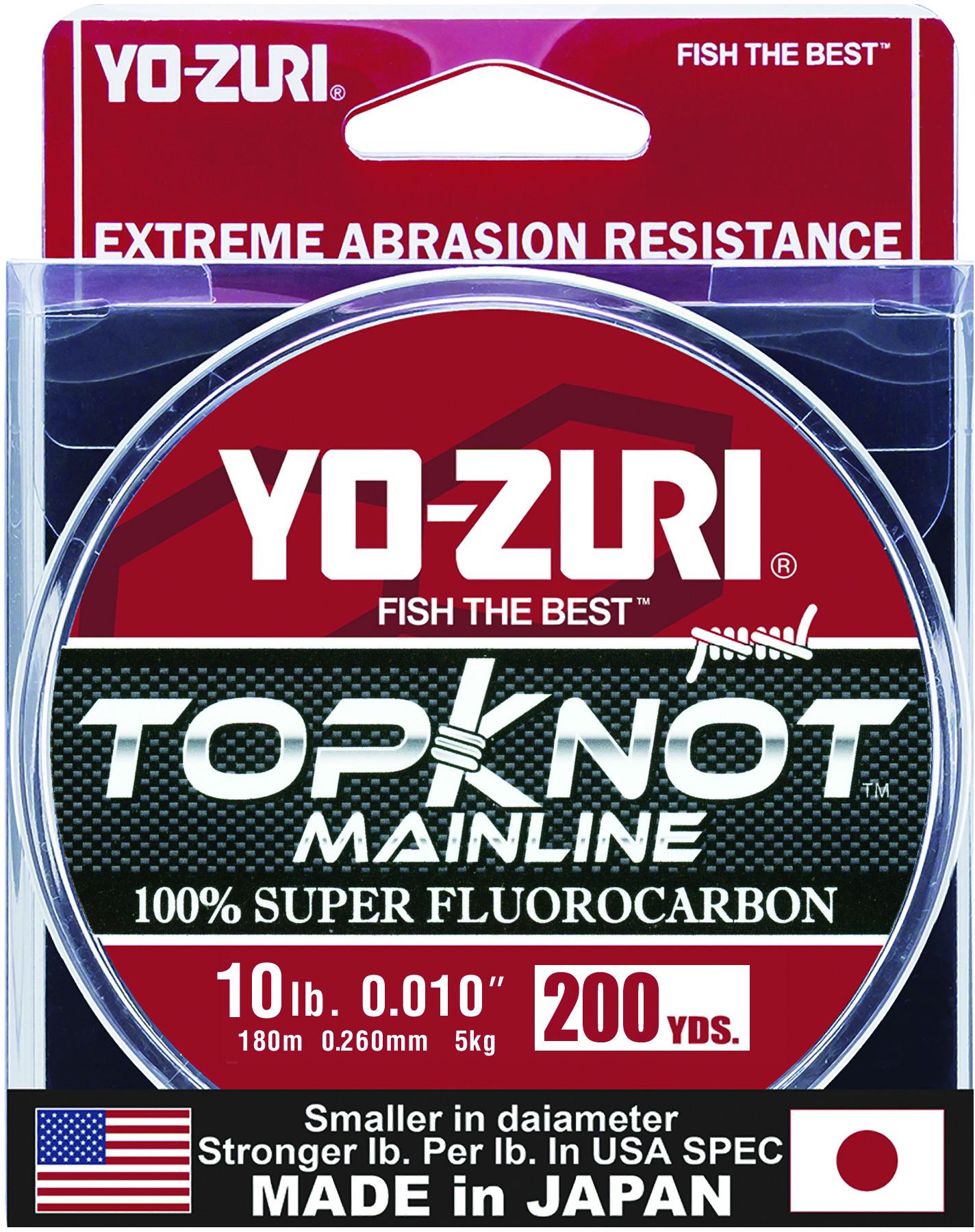Yo-Zuri TKML10 lbNCL200YD Topkot Fluorocarbon Fishing Line 10 lb Test 200 Yards