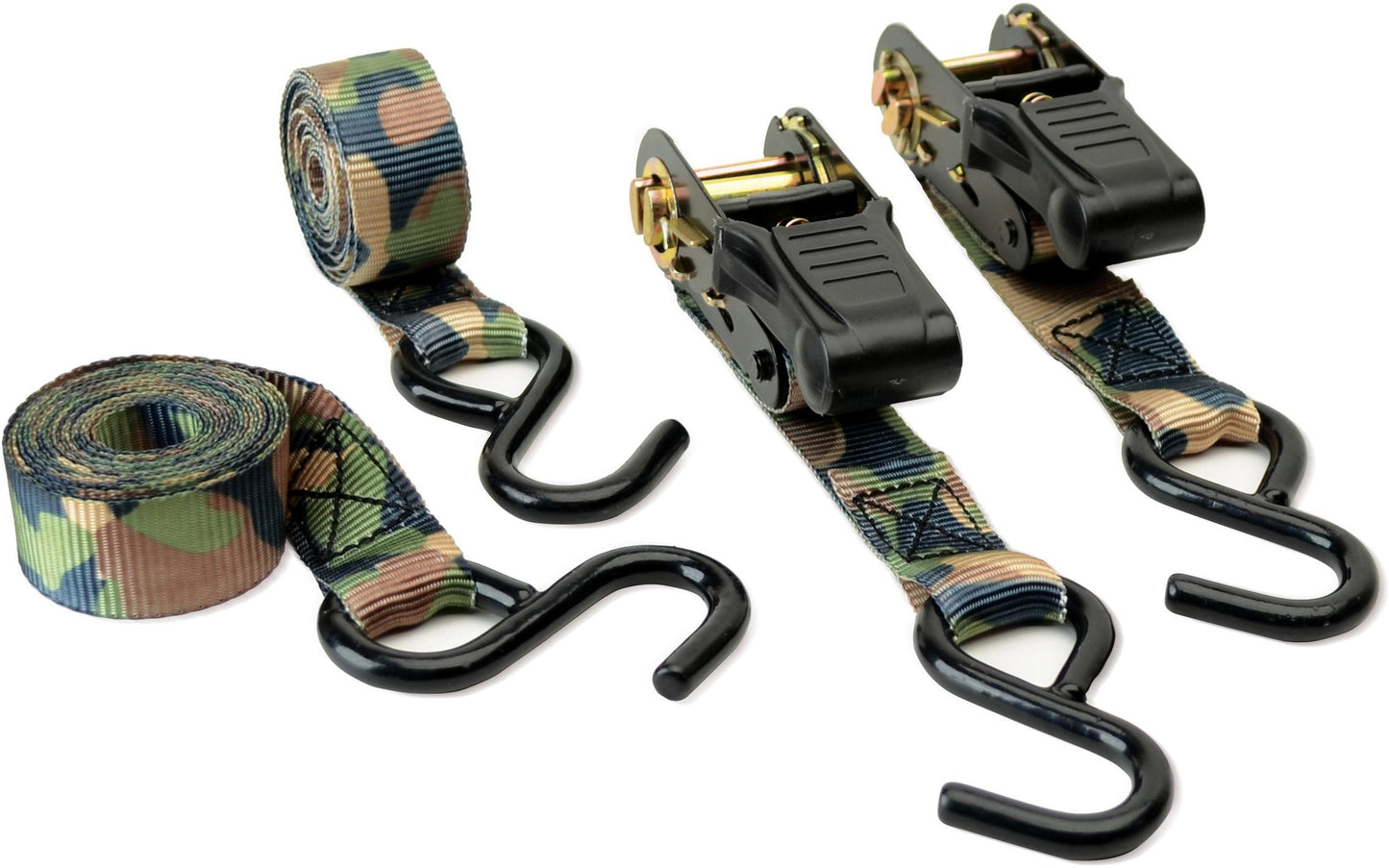 HME HME-RS-4PK Camoufage Ratchet Tie Down-4Pk