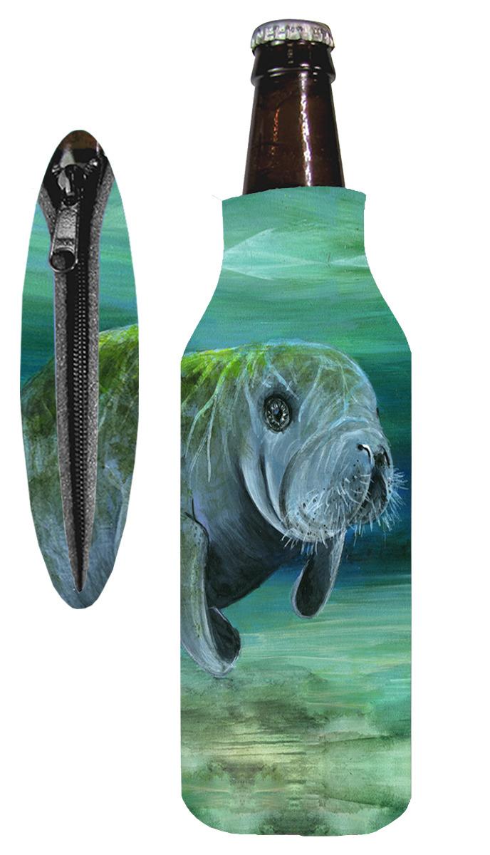 Marine Sports 4915MAN Manatee Zipper Bottle Coolie Seascape