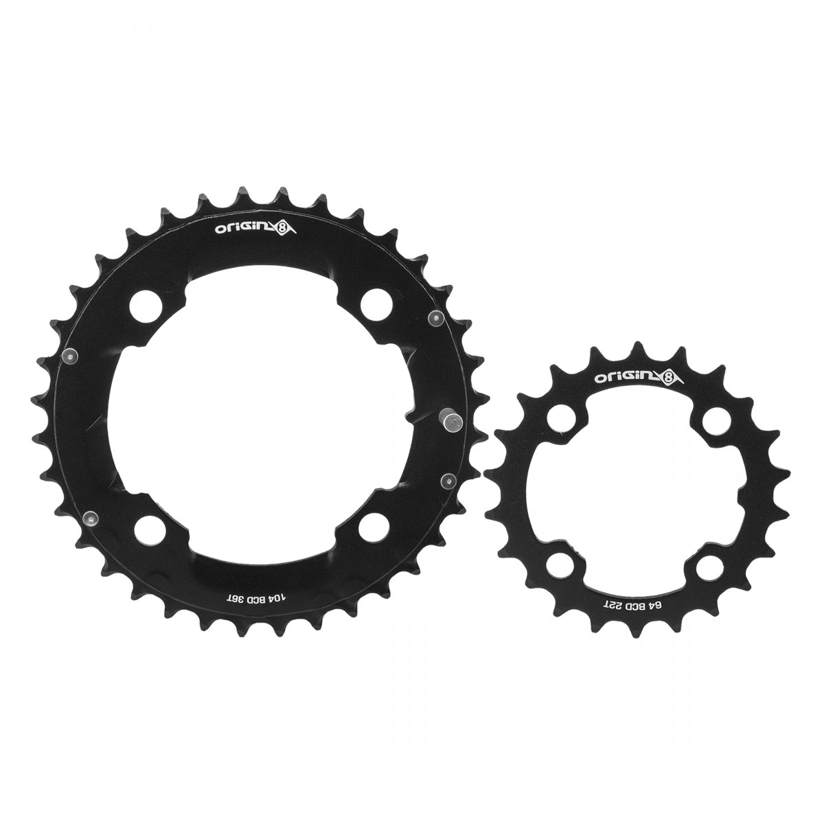 ORIGIN8 CHAINRING OR8 THRUSTER 64/104mm 22/36T 10/11s 4B SET BK