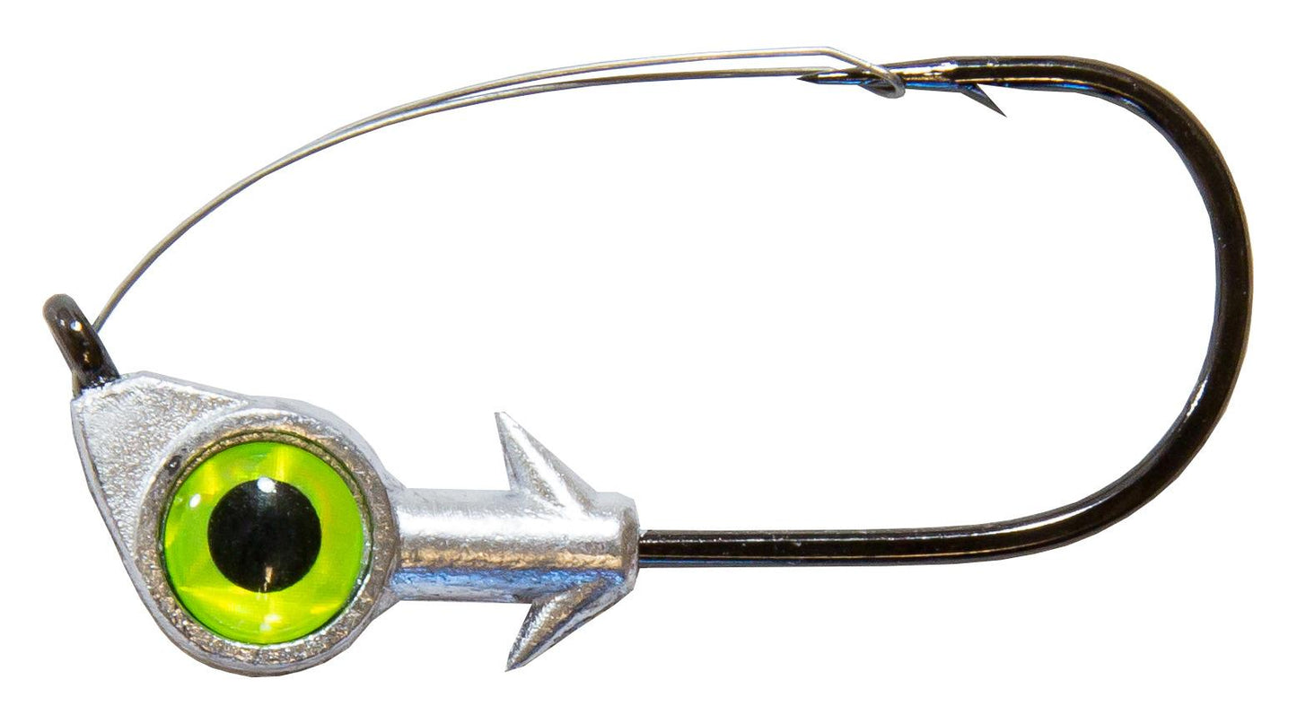 Z-Man WEJH18-05PK3 Weedless Eye Jigheads 1/8 oz Chartreuse 3 Pack