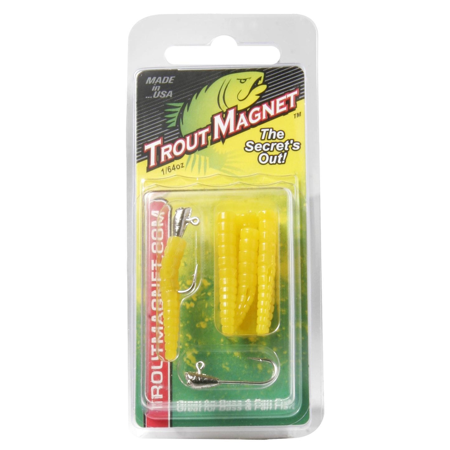 Leland 87687 Trout Magnet 9pc. Pack Yellow 7 Bodies and 2-1/64 oz Size