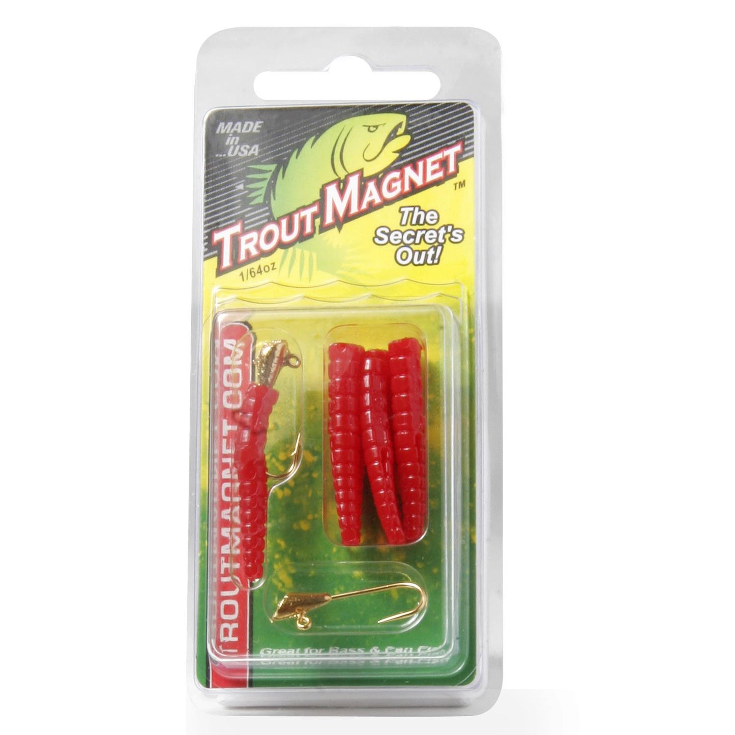Leland 87683 Trout Magnet 9pc. Pack Red 7 Bodies and 2-1/64 oz Size 8