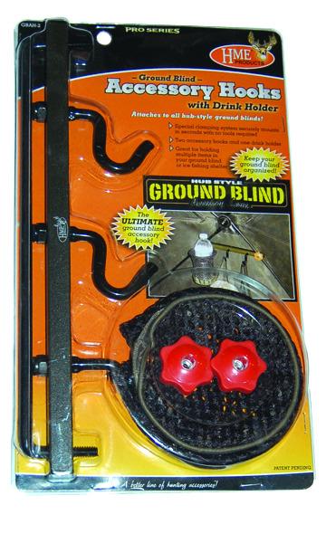 HME HME-GBAH-2 Ground Blind Accessory Fishing Hook  Dhr And Hooks