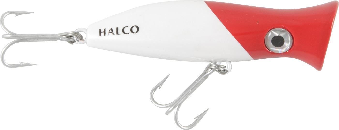 Halco RP080#H53 Roosta Popper 80 #H53 White Redhead