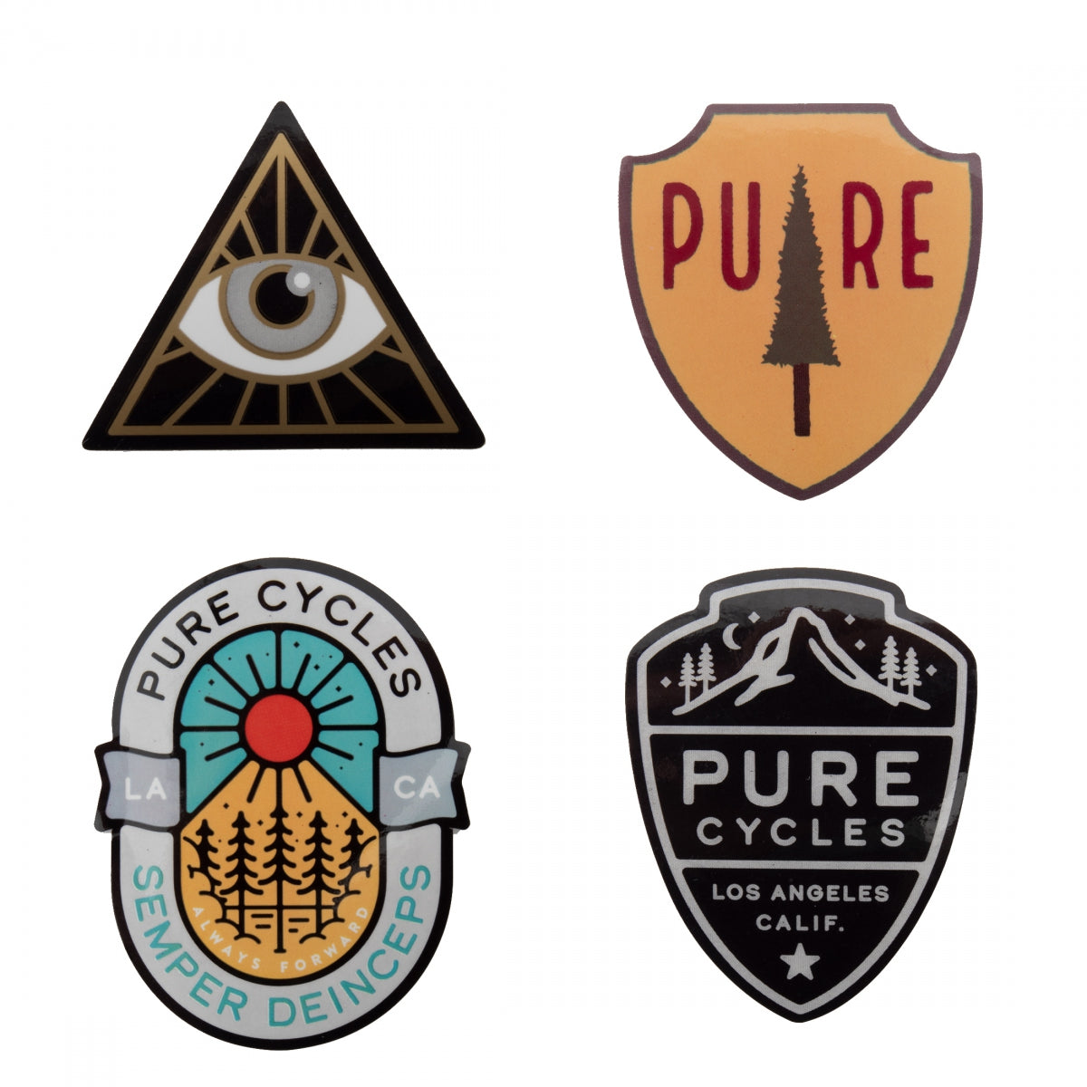 PURE CYCLES DECAL PURE ASSORTMENT #3 PACKof4